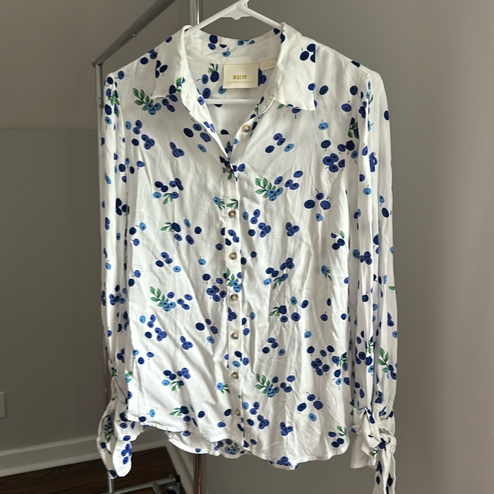 Maeve by Anthropologie long sleeve blouse size 6